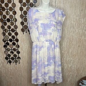Maurices Purple and White High Low Dress